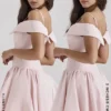 Abito rosa con spalle scoperte Elida Ballerina