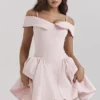 Abito rosa con spalle scoperte Elida Ballerina