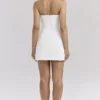 Abito senza spalline in twill bianco “Mimi”