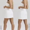 Abito senza spalline in twill bianco “Mimi”