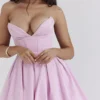 Abito senza spalline in twill Mar Cotton Candy