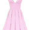 Abito senza spalline in twill Mar Cotton Candy