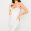 Abito sottoveste a corsetto Myrna color avorio