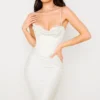 Abito sottoveste a corsetto Myrna color avorio