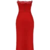 Abito sottoveste in raso rosso rosa Salma