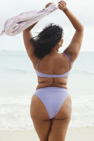Bikini a vita alta Mykonos Violet Parte Inferiore