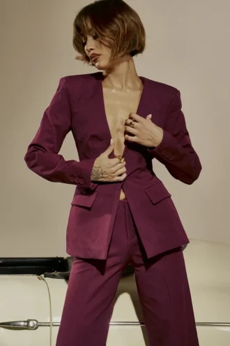 Blazer Theodora Wine Deep V