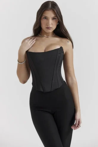 Corsetto Genevieve con retro in pizzo nero