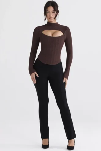 Corsetto in maglia Georgina Cocoa