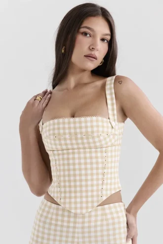Corsetto Lottie Gingerbread Gingham