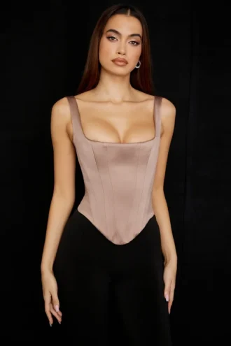 Corsetto lungo in raso Rafa Stone