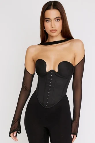 Corsetto strutturato Mina nero