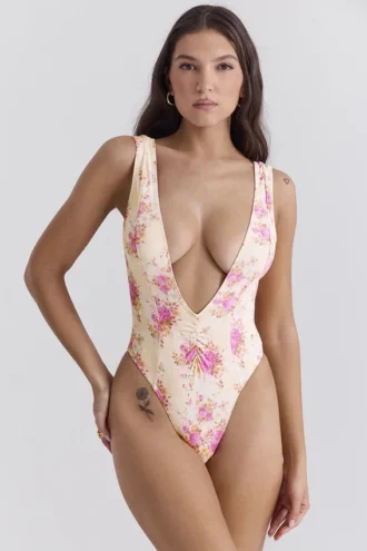 Costume da bagno a balconcino con stampa floreale Martinique