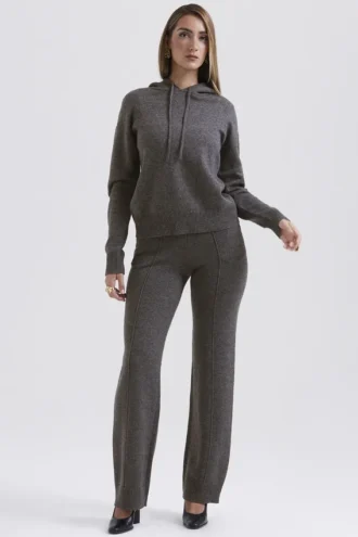 Felpe con cappuccio Jionni in misto cashmere color antracite